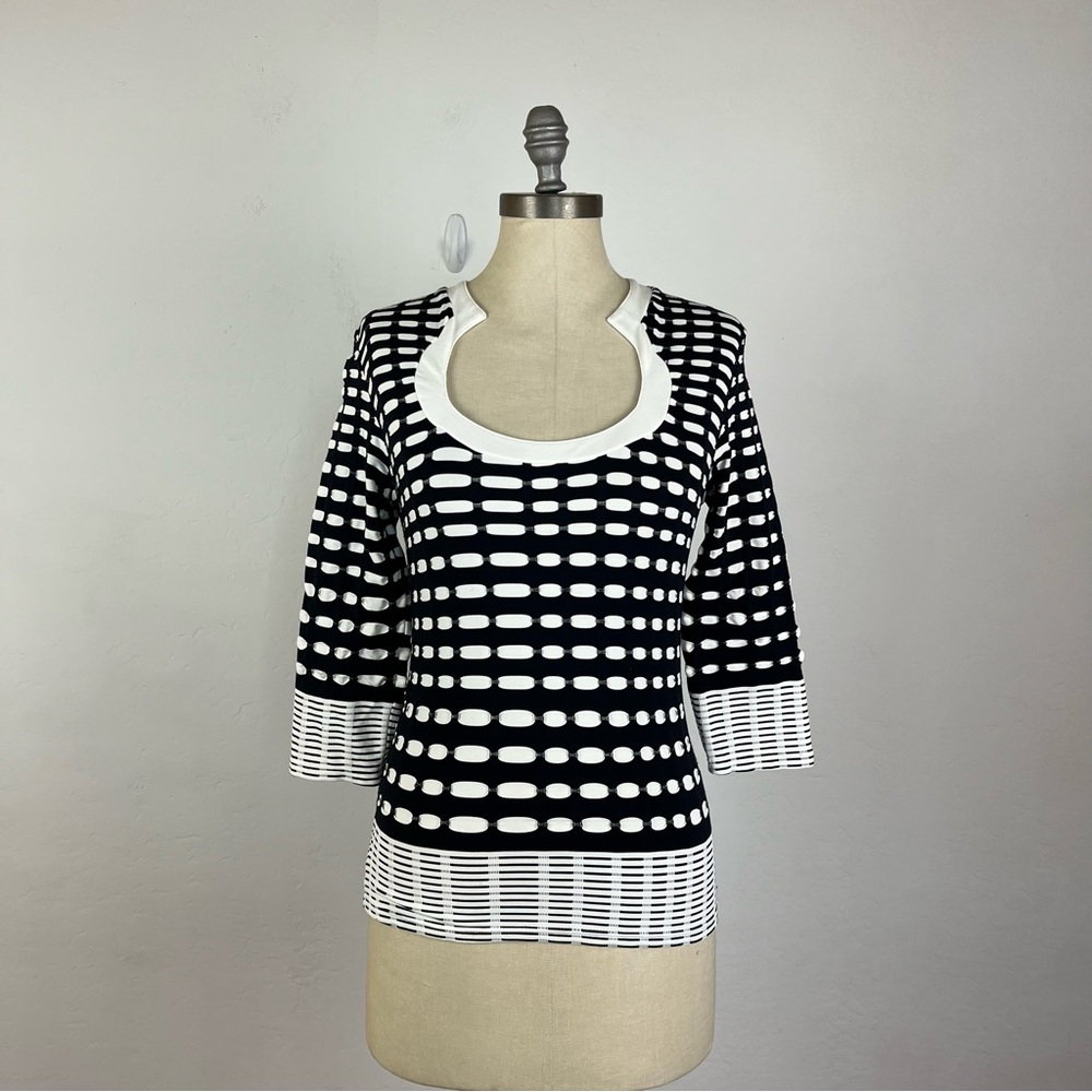 Rayure Paris Textured Scoop Black/White Top